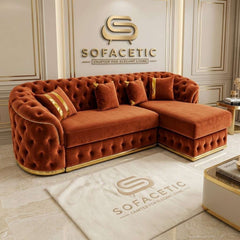 Madrid Plush Velevt Chesterfield Sofa Set