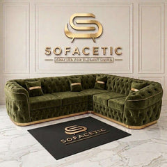 Madrid Plush Velevt Chesterfield Sofa Set