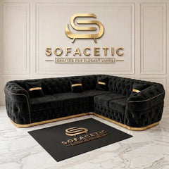 Madrid Plush Velevt Chesterfield Sofa Set