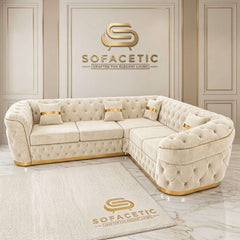Madrid Plush Velevt Chesterfield Sofa Set