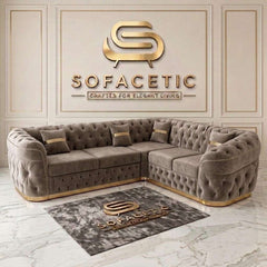 Madrid Plush Velevt Chesterfield Sofa Set
