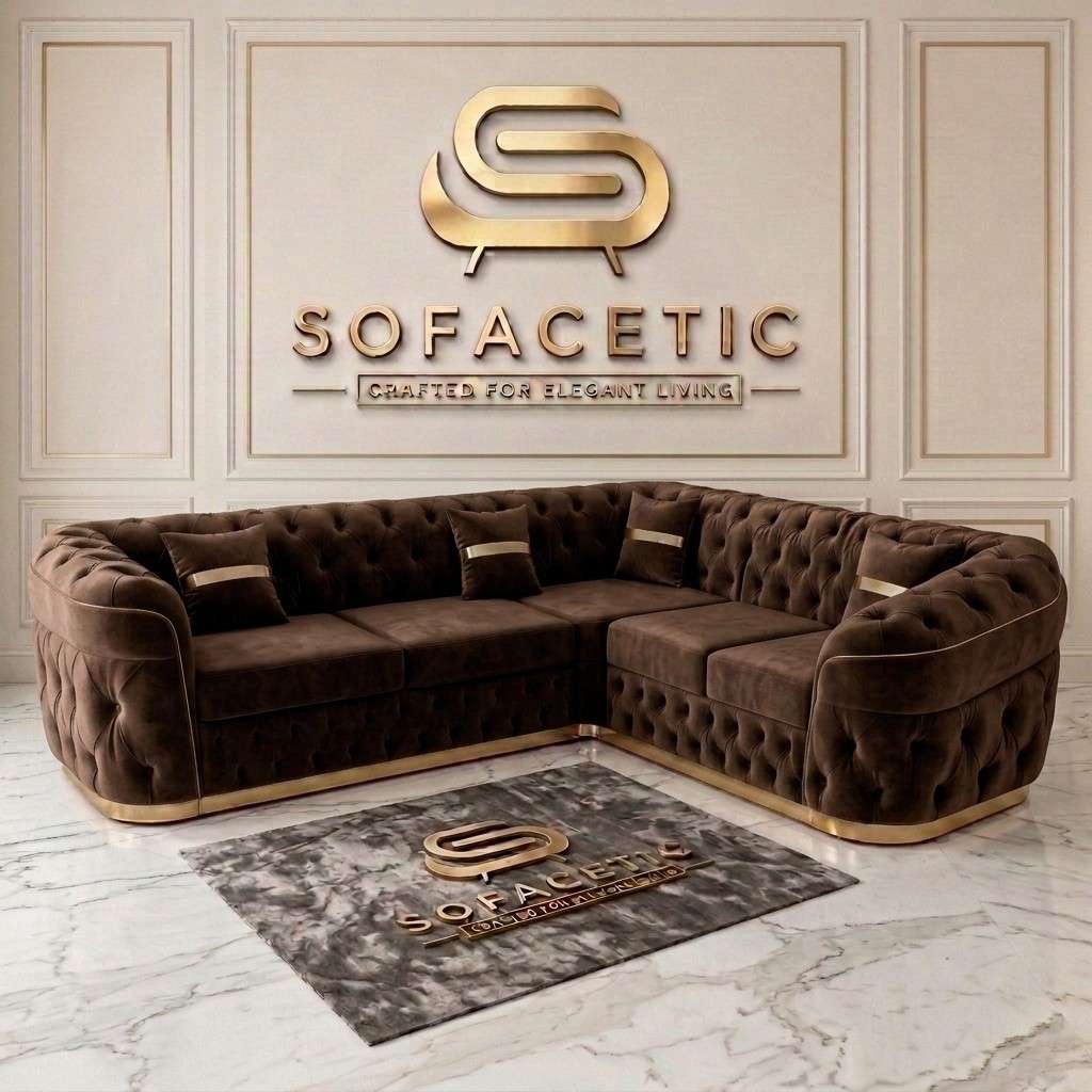 Madrid Plush Velevt Chesterfield Sofa Set