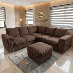 Lilly Jumbo Cord Fabric Luxury Sofa Set