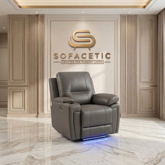 Sara Leather Suite Sofa Grey Set