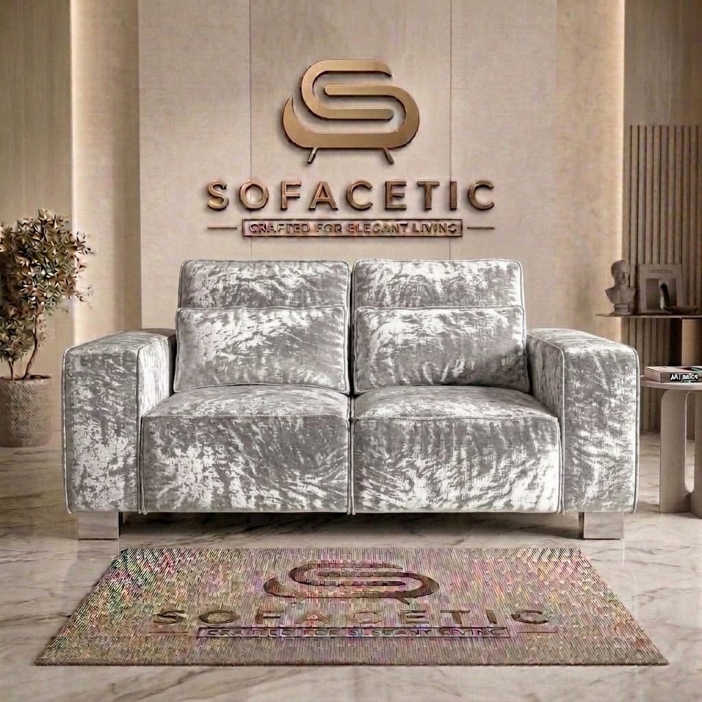 Salon Crush velvet Fabric Sofa