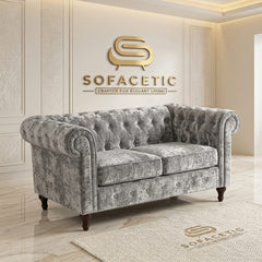 Olympia Chesterfield Crush Velvet  Sofa Set