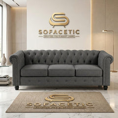 Olympia Chesterfield  Chenile  Sofa Set