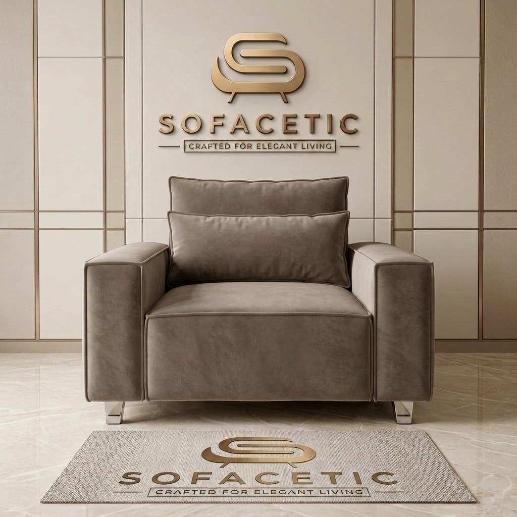 Salon Plush Velvet Sofa