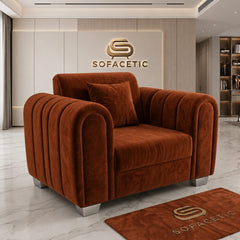 Lilly Plush Velvet Fabric Luxury Sofa Set