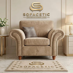 Tanzo Plush velvet Luxury Fabric Sofa