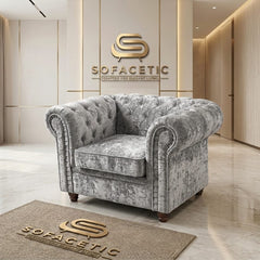 Olympia Chesterfield Crush Velvet  Sofa Set