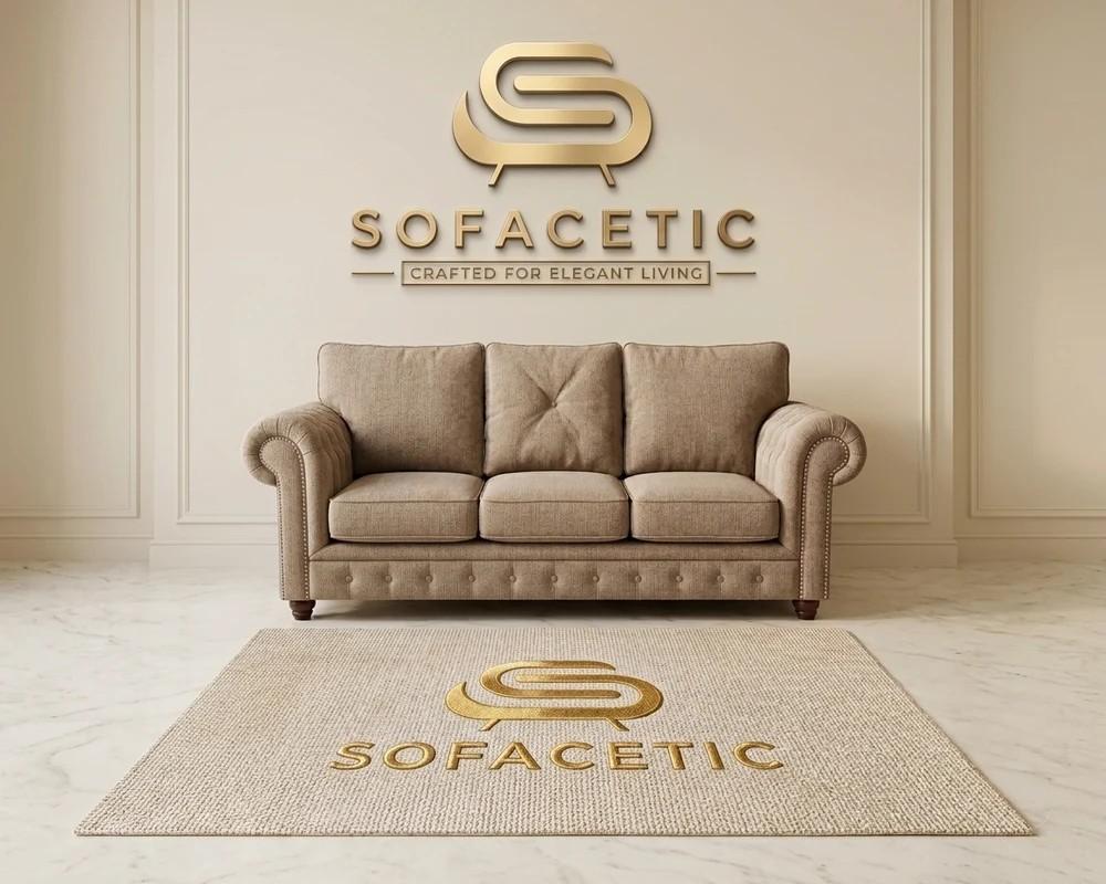 Monzi Chenille Contemporary Sofa Set