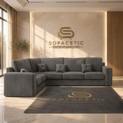 Ruby Alaska Jumbo cord Sofa Set