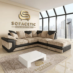Dino Crushed Velvet Modern Sofa Set