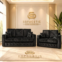 Ruby Alaska Crush Velvet  Sofa Set