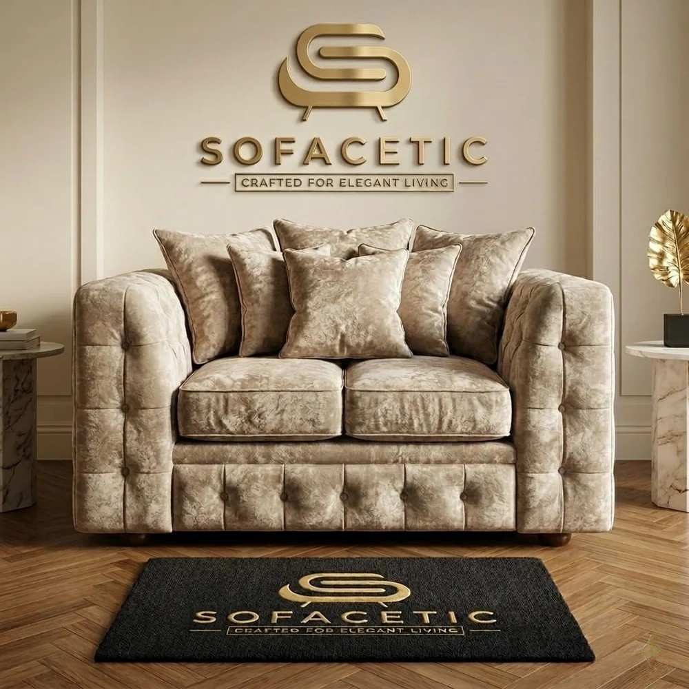 Urban Crush velvet Living Sofa Set