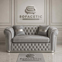 Madrid Plush Velevt Chesterfield Sofa Set