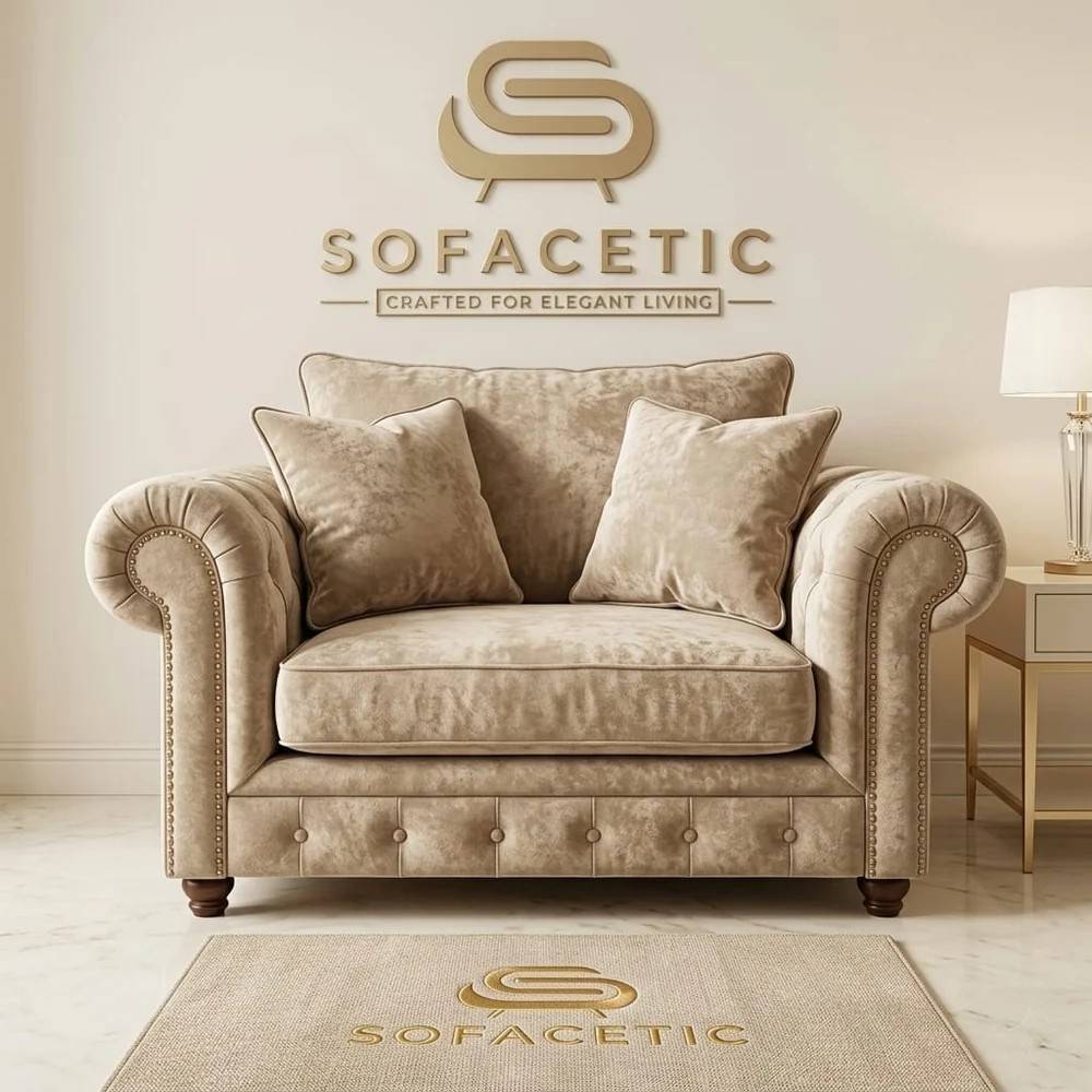 Tanzo Crush velvet Luxury Fabric Sofa