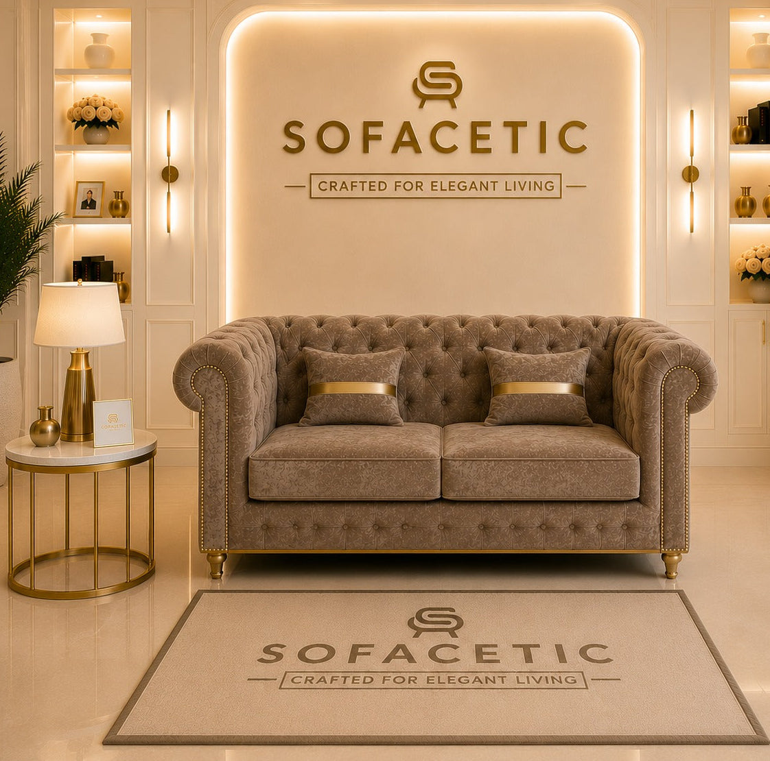 Olympia Chesterfield Naples Sofa Set