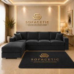 Rivo Plush  Velvet Fabric Sofa Set