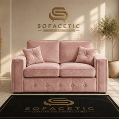 Ruby Alaska Plush velvet Sofa Set