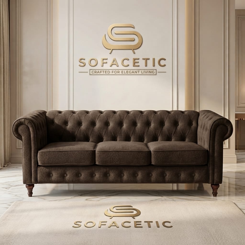 Olympia Chesterfield  Plush velvet Sofa Set
