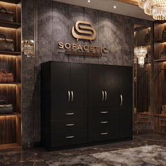 5 Door Black color Wardrobe