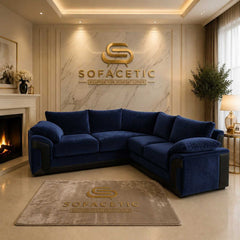 Dino Plush Velvet Modern Sofa Set