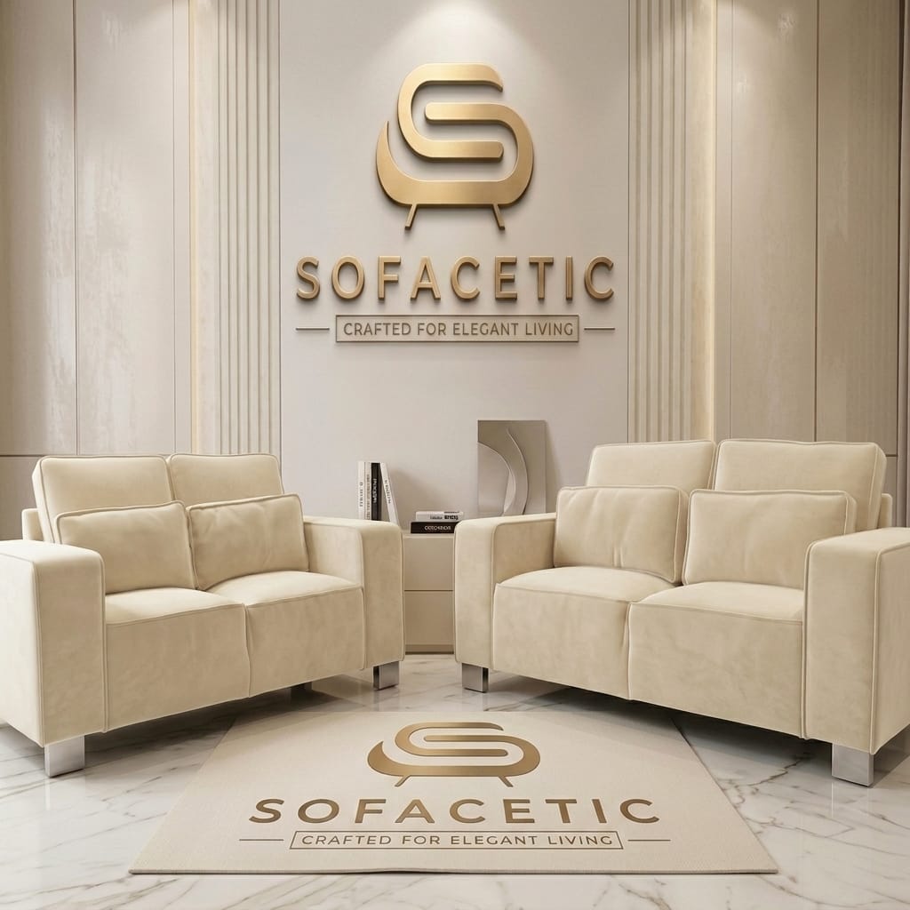 Salon Plush Velvet Sofa