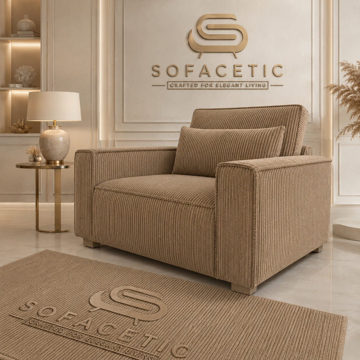 Sleefy Jumbo Cord Comfort Sofa Set