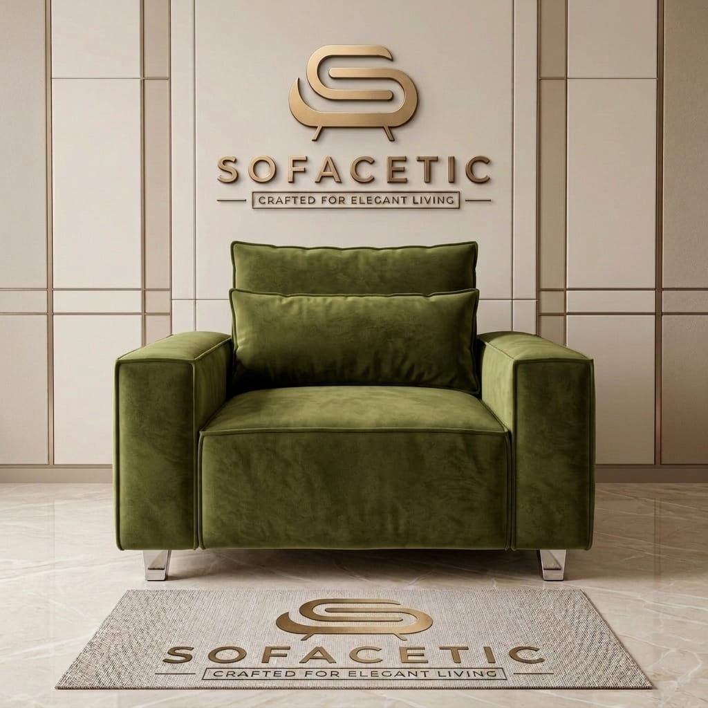 Salon Plush Velvet Sofa