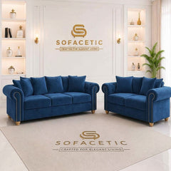 Olympia Ashwin Plush velvet Sofa Set