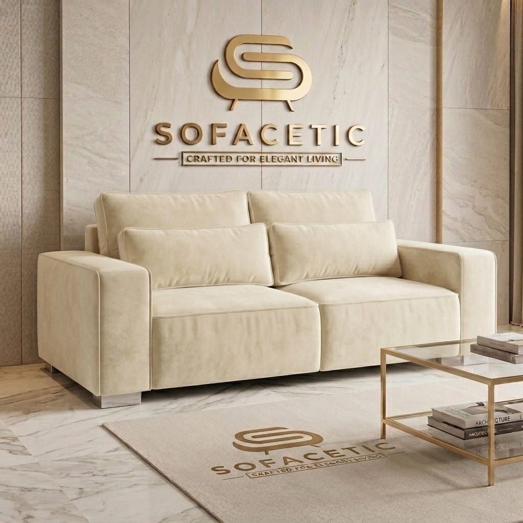 Salon Plush Velvet Sofa
