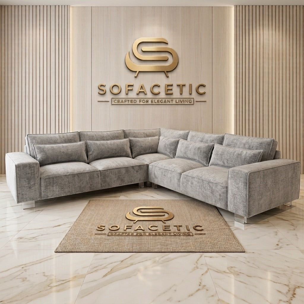 Salon Chenille Fabric  Sofa