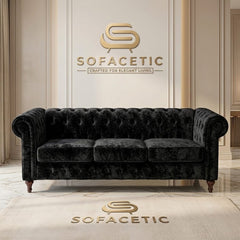Olympia Chesterfield Crush Velvet  Sofa Set