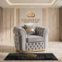 Madrid Plush Velevt Chesterfield Sofa Set