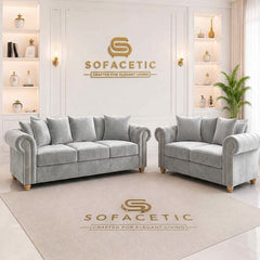 Olympia Ashwin Plush velvet Sofa Set