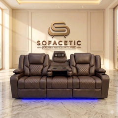 Orlando Recliner Sofa Brown Set