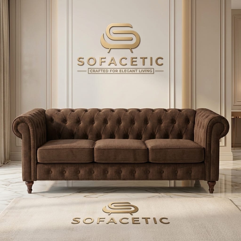 Olympia Chesterfield Jumbo Cord Sofa Set