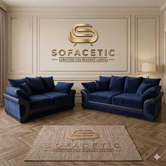 Dino Plush Velvet Modern Sofa Set