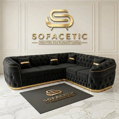 Madrid Chenile Fabric Chesterfield Sofa Set