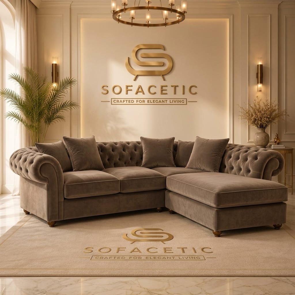 Nicole Plush velvet  Luxury Sofa Set
