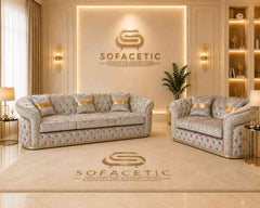 Madrid Crush Velevt Chesterfield Sofa Set
