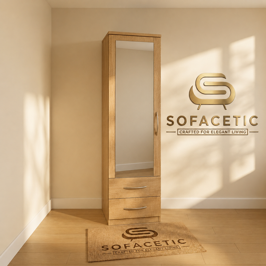 Single Door Oak Color Wardrobe