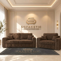 Ruby Alaska Jumbo cord Sofa Set