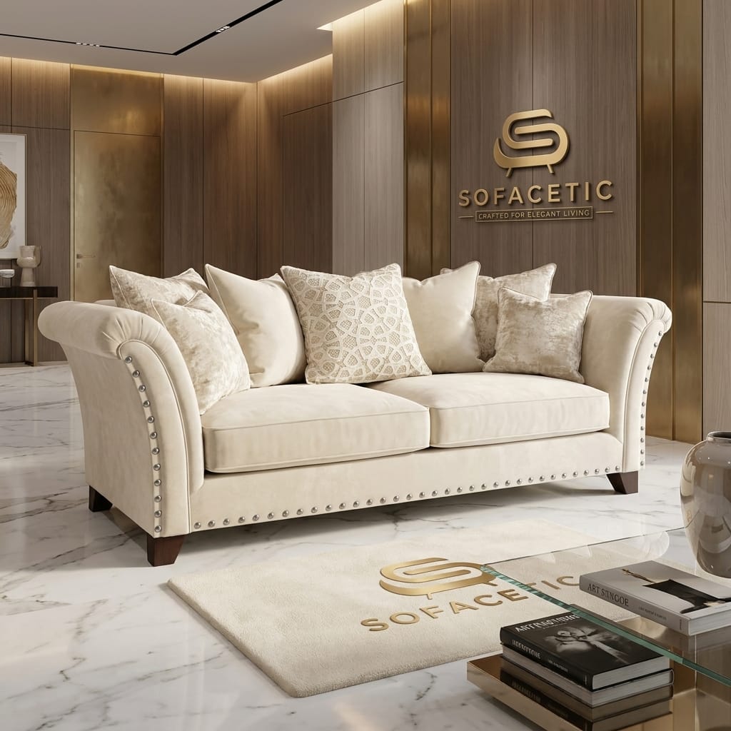 Harrison Juxon Plush velvet Sofa Set