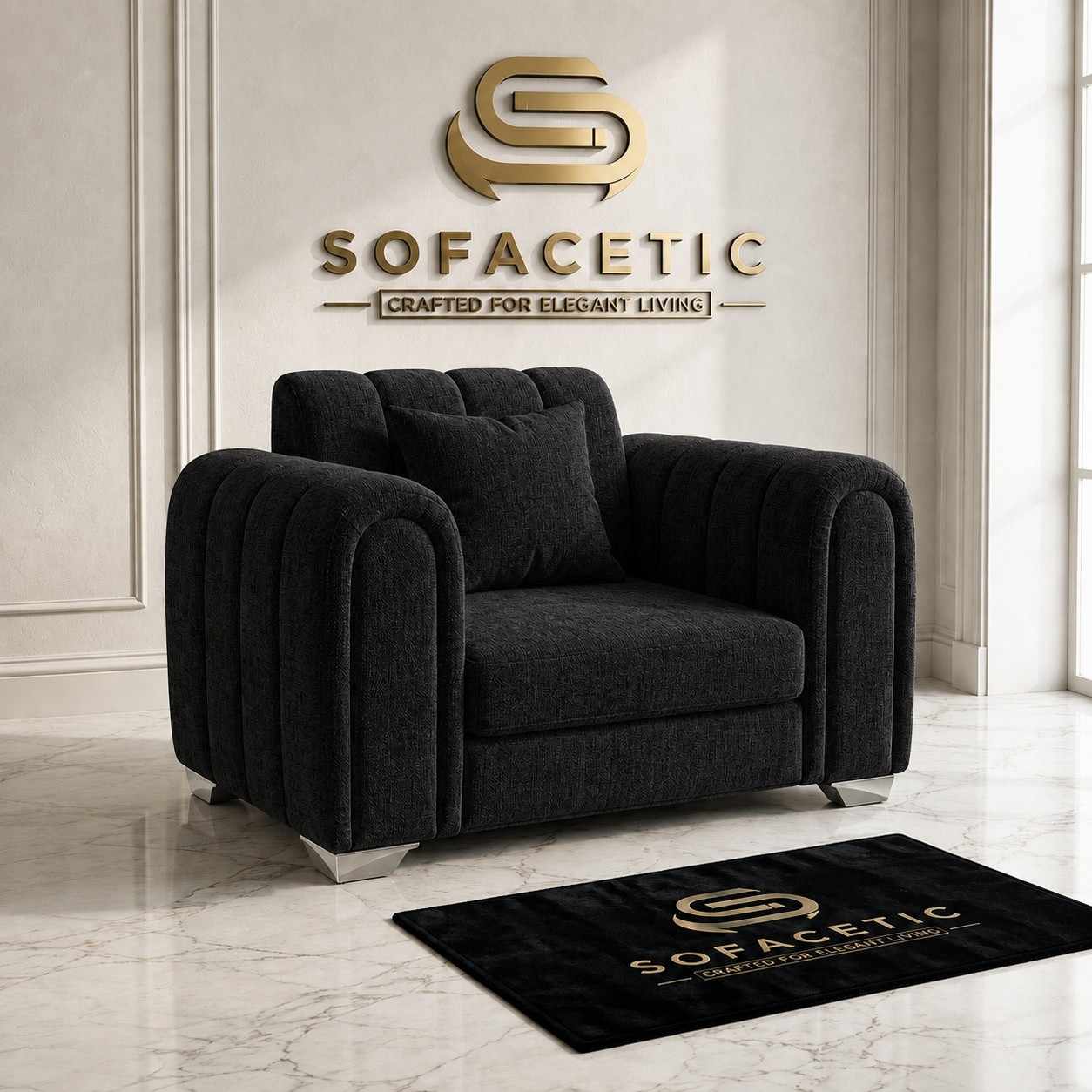 Lilly Chenille Fabric Luxury Sofa Set
