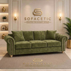 Olympia Ashwin Plush velvet Sofa Set