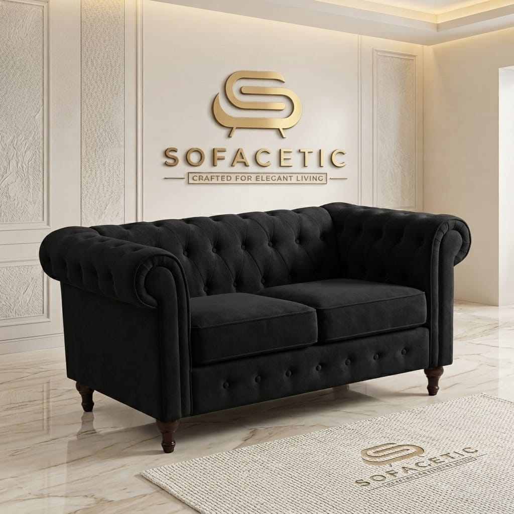 Olympia Chesterfield  Plush velvet Sofa Set