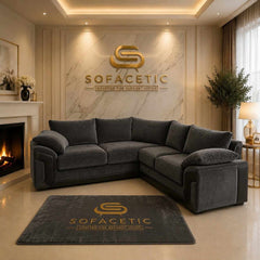 Dino Plush Velvet Modern Sofa Set